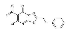 7-chloro-6-nitro-2-(2-phenylethyl)-5H-1,3,4-thiadiazolo[3,2-a]pyrimidin-5-one Structure