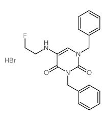 2,4(1H,3H)-Pyrimidinedione,5-[(2-fluoroethyl)amino]-1,3-bis(phenylmethyl)-, hydrobromide (1:1) picture