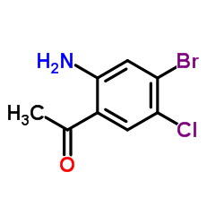 1-(2-Amino-4-bromo-5-chlorophenyl)ethanone结构式