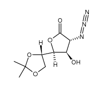 (3R,4R,5S)-3-azido-5-((S)-2,2-dimethyl-1,3-dioxolan-4-yl)-4-hydroxydihydrofuran-2(3H)-one结构式