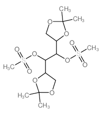 D-Mannitol,1,2:5,6-bis-O-(1-methylethylidene)-, 3,4-dimethanesulfonate Structure