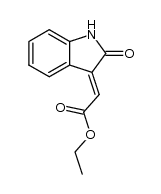 2-(2-oxo-1,2-dihydro-3H-indol-3(E)-ylidene)acetic acid ethyl ester结构式