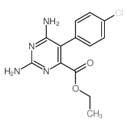 4-Pyrimidinecarboxylicacid, 2,6-diamino-5-(4-chlorophenyl)-, ethyl ester Structure