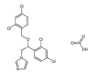 Imidazole, 1-[2,4-dichloro-b-[(2,4-dichlorobenzyl)oxy]phenethyl]-, mononitrate, (-)- (8CI) Structure