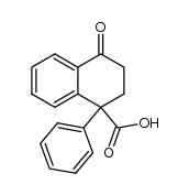 4-oxo-1-phenyl-1,2,3,4-tetrahydro-1-naphthalenecarboxylic acid结构式