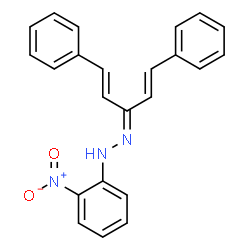 1-(2-nitrophenyl)-2-[3-phenyl-1-(2-phenylvinyl)-2-propen-1-ylidene]hydrazine structure