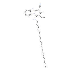 2-ethyl-3-methyl-1-(octadecylamino)benzo[4,5]imidazo[1,2-a]pyridine-4-carbonitrile structure