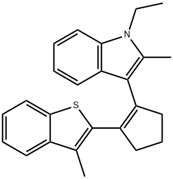 1-ethyl-2-methyl-3-[2-(3-methyl-benzo[b]thiophen-2-yl)-cyclopent-1-enyl]-1h-indole Structure