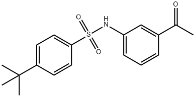 N-(3-乙酰苯基)-4-(叔丁基)苯磺酰胺结构式