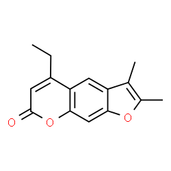 5-ethyl-2,3-dimethylfuro[3,2-g]chromen-7-one结构式