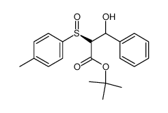 t-butyl (-)-3-hydroxy-3-phenyl-2-((S)-p-tolylsulfinyl)propionate Structure