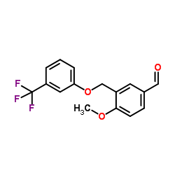 4-Methoxy-3-{[3-(trifluoromethyl)phenoxy]methyl}benzaldehyde Structure