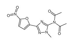 N-acetyl-N-[2-methyl-5-(5-nitrofuran-2-yl)-1,2,4-triazol-3-yl]acetamide Structure