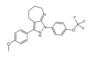 3-(4-methoxyphenyl)-1-[4-(trifluoromethoxy)phenyl]-4,5,6,7-tetrahydro-2H-pyrazolo[3,4-b]azepine结构式