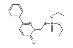 2-(diethoxyphosphinothioylsulfanylmethyl)-6-phenylpyridazin-3-one结构式