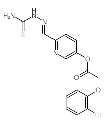 [6-[(Z)-(carbamothioylhydrazinylidene)methyl]pyridin-3-yl] 2-(2-chlorophenoxy)acetate Structure