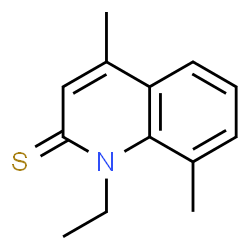 2(1H)-Quinolinethione,1-ethyl-4,8-dimethyl- Structure