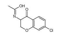 N-(7-chloro-4-oxo-2,3-dihydrochromen-3-yl)acetamide结构式