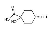 Cyclohexanecarboxylic acid, 1,4-dihydroxy-, cis- (9CI) structure