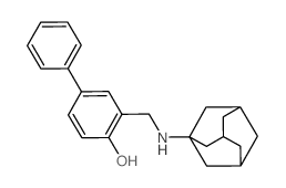 2-[(1-adamantylamino)methyl]-4-phenyl-phenol structure