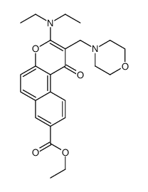 ethyl 3-(diethylamino)-2-(morpholin-4-ylmethyl)-1-oxobenzo[f]chromene-8-carboxylate Structure