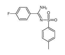 4-fluoro-N'-(4-methylphenyl)sulfonylbenzenecarboximidamide结构式