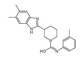 1-Piperidinecarboxamide,3-(5,6-dimethyl-1H-benzimidazol-2-yl)-N-(3-methylphenyl)-(9CI) structure