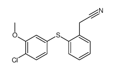 2-[2-(4-chloro-3-methoxyphenyl)sulfanylphenyl]acetonitrile结构式