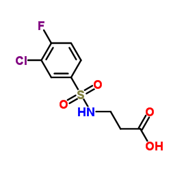 3-[[(3-CHLORO-4-FLUOROPHENYL)SULFONYL]AMINO]PROPANOIC ACID picture