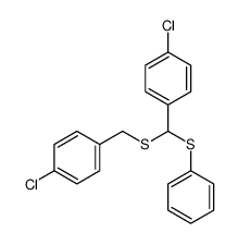 1-chloro-4-[(4-chlorophenyl)methylsulfanyl-phenylsulfanylmethyl]benzene结构式