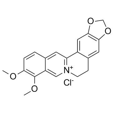 盐酸黄连素； 盐酸小檗碱结构式