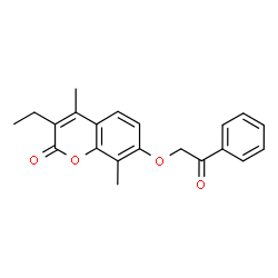 3-ethyl-4,8-dimethyl-7-phenacyloxychromen-2-one Structure