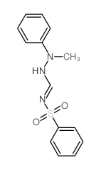 N-(benzenesulfonyl)-N-(methyl-phenyl-amino)methanimidamide结构式