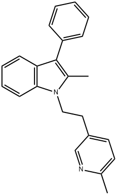 2-Methyl-1-[2-(6-methylpyridin-3-yl)ethyl]-3-phenyl-1H-indole结构式