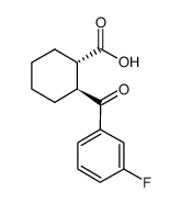 TRANS-2-(3-FLUOROBENZOYL)CYCLOHEXANE-1-CARBOXYLIC ACID Structure