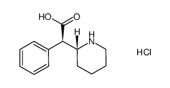 2-Piperidineacetic acid, a-phenyl-, hydrochloride, (aR,2R)-结构式