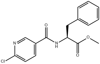 2-[(6-chloropyridine-3-carbonyl)amino]-3-phenylpropionic acid methyl ester structure