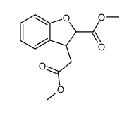 3-Methoxycarbonylmethyl-2,3-dihydrobenzofuran-2-carboxylic acid methyl ester结构式