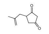 4-(2-methylprop-2-enyl)cyclopentane-1,3-dione结构式