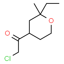 Ethanone, 2-chloro-1-(2-ethyltetrahydro-2-methyl-2H-pyran-4-yl)- (9CI)结构式