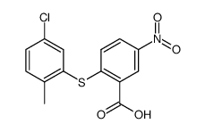 2-(5-chloro-2-methyl-phenylsulfanyl)-5-nitro-benzoic acid结构式