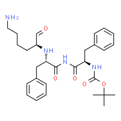 t-butoxycarbonyl-phenylalanyl-phenylalanyl-lysinal structure