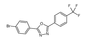 2-(4-bromophenyl)-5-[4-(trifluoromethyl)phenyl]-1,3,4-oxadiazole结构式