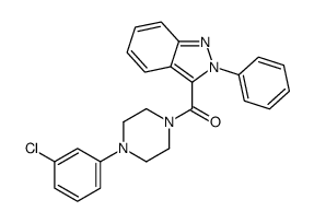 [4-(3-chlorophenyl)piperazin-1-yl]-(2-phenylindazol-3-yl)methanone Structure