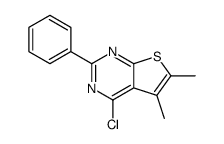 4-氯-5,6-二甲基-2-苯基噻吩并[2,3-d]嘧啶结构式