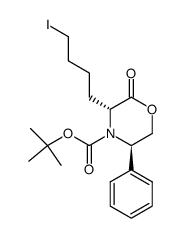 (3R,5R)-3-(4-iodobutyl)-2-oxo-5-phenyl-morpholine-4-carboxylic acid tert-butyl ester Structure