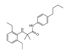 N-(4-butylphenyl)-2-(2,6-diethylanilino)-2-methylpropanamide结构式