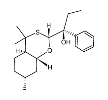 2-((1'S)-1'-hydroxy-1'-phenylpropyl)hexahydro-4,4,7-trimethyl-4H-1,3-benzoxathiin Structure