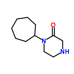 1-Cycloheptyl-2-piperazinone Structure