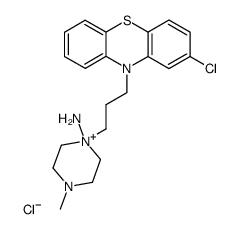 1-Amino-1-[3-(2-chloro-phenothiazin-10-yl)-propyl]-4-methyl-piperazin-1-ium; chloride Structure